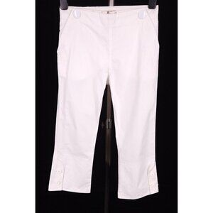 MARNI 10Y Girls New Cotton Cropped Trousers in White Defect NWT